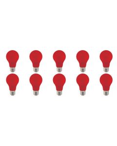 LED Lamp 10 Pack - Specta - Rood Gekleurd - E27 Fitting - 3W