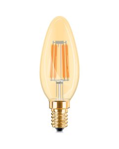 LED Lamp - Kaarslamp - Filament - E14 Fitting - 6W Dimbaar - Warm Wit 2700K