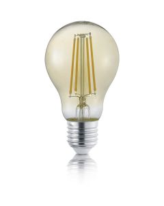 LED Lamp - Filament - Trion Limpo - E27 Fitting - 8W - Warm Wit 2700K - Amber - Glas