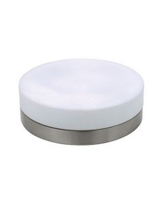 LED Lamp - Opbouw Rond - E27 - Mat Chroom Aluminium - Ø285mm