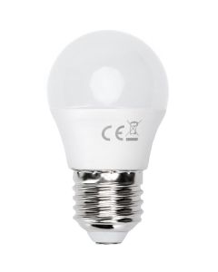 LED Lamp - Smart LED - Aigi Exona - Bulb G45 - 7W - E27 Fitting - Slimme LED - Wifi LED - Aanpasbare Kleur - Mat Wit - Glas