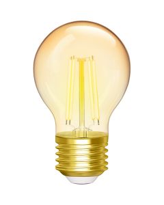 LED Lamp - Smart LED - Aigi Rixona - Bulb G45 - 4.5W - E27 Fitting - Slimme LED - Wifi LED + Bluetooth - Aanpasbare Kleur - Amber - Glas