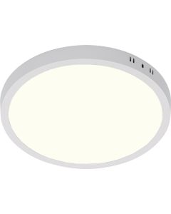 LED Paneel - Ø30 Natuurlijk Wit 4200K - 28W Opbouw Rond - Mat Wit - Flikkervrij