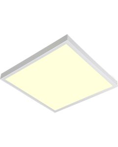 LED Paneel - Aigi Limno Slim - 60x60 - Warm Wit 3000K - 32W - Smart LED - Slimme LED - Dimbaar - Opbouw Vierkant - Mat Wit - Flikkervrij