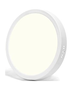 LED Paneel - Downlight - Aigi - Natuurlijk Wit 4000K - 24W - Ø30 - Opbouw - Rond - Wit - Flikkervrij