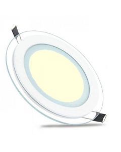 LED Spot / LED Downlight / LED Paneel Set BSE Rond Inbouw 15W 3000K Warm Wit 200mm Glas Armatuur Spatwaterdicht