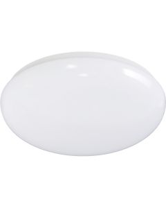 LED Plafondlamp - Aigi Dyno - Opbouw Rond 18W - Warm Wit 3000K - Dimbaar - Mat Wit - Aluminium