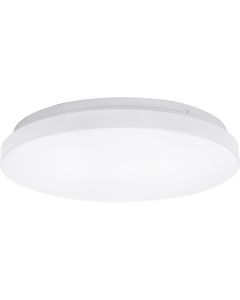 LED Plafondlamp - Aigi Syna - Opbouw Rond 24W - Helder/Koud Wit 6500K - Mat Wit - Aluminium