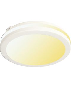 LED Plafondlamp - Badkamerlamp - Artony - 15W - Helder/Koud Wit 6400K - Waterdicht IP65 - Opbouw - Rond - Zwart