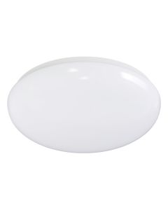 LED Plafondlamp met Bewegingssensor - Aigi - Opbouw Rond 12W - Natuurlijk Wit 4000K - 360° - Mat Wit Aluminium