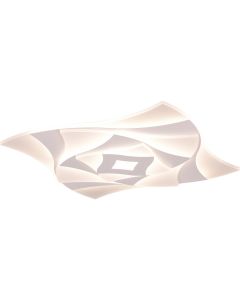 LED Plafondlamp - Plafondverlichting - Trion Lanago - 40W - Aanpasbare Kleur - Rond - Mat Wit - Textiel 