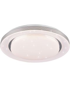 LED Plafondlamp - Plafondverlichting - Trion Atras - 22W - Aanpasbare Kleur - Rond - Mat Wit - Kunststof