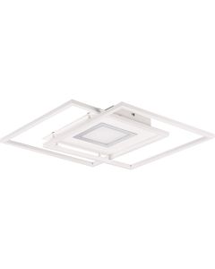 LED Plafondlamp - Plafondverlichting - Trion Manto XL - 38W - Aanpasbare Kleur - Dimbaar - Rond - Mat Zwart - Kunststof