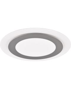 LED Plafondlamp - Plafondverlichting - Trion Lanago - 40W - Aanpasbare Kleur - Rond - Mat Wit - Textiel 