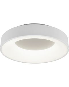 LED Plafondlamp - Plafondverlichting - Trion Gurano - 27W - Natuurlijk Wit 4000K - Rond - Mat Wit - Aluminium