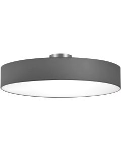 LED Plafondlamp - Plafondverlichting - Trion Hotia - E27 Fitting - 5-lichts - Rond - Mat Grijs - Aluminium