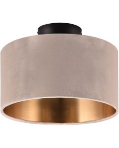 LED Plafondlamp - Plafondverlichting - Trion Hotia - E14 Fitting - 2-lichts - Rond - Mat Zwart - Aluminium