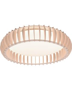 LED Plafondlamp - Plafondverlichting - Trion Manto XL - 38W - Aanpasbare Kleur - Dimbaar - Rond - Houtkleur - Kunststof