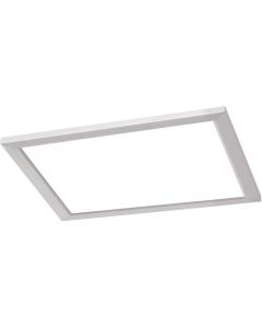 LED Plafondlamp - Plafondverlichting - Trion Povino - 15W - Warm Wit 3000K - Dimbaar - Vierkant - Mat Nikkel - Aluminium