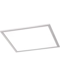 LED Plafondlamp - Plafondverlichting - Trion Povino - 25W - Warm Wit 3000K - Dimbaar - Vierkant - Mat Nikkel - Aluminium