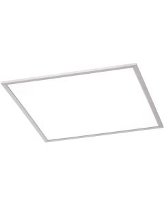 LED Plafondlamp - Plafondverlichting - Trion Povino - 30W - Warm Wit 3000K - Dimbaar - Vierkant - Mat Nikkel - Aluminium