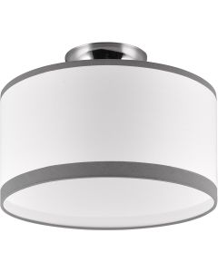 LED Plafondlamp - Plafondverlichting - Trion Hotia - E14 Fitting - 2-lichts - Rond - Mat Grijs - Aluminium