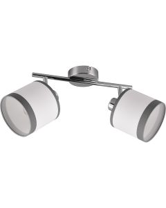 LED Plafondlamp - Plafondverlichting - Trion Hotia - E14 Fitting - 2-lichts - Rond - Mat Zwart - Aluminium