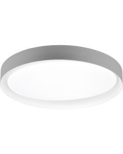 LED Plafondlamp - Plafondverlichting - Trion Zati - 24W - Aanpasbare Kleur - Rond - Mat Grijs - Kunststof