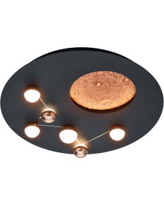 LED Plafondlamp - Plafondverlichting - Trion Lanago - 40W - Aanpasbare Kleur - Rond - Mat Wit - Textiel 