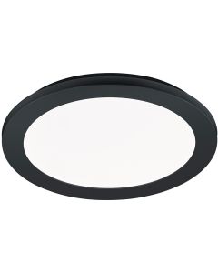 LED Plafondlamp - Trion Camy - Opbouw Rond 15W - Spatwaterdicht IP44 - Dimbaar - Warm Wit 3000K - Mat Zwart