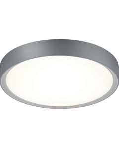 LED Plafondlamp - Trion Clirno - 18W - Warm Wit 3000K - Dimbaar - Opbouw Rond - Mat Titaan - Kunststof