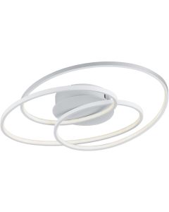 LED Plafondlamp - Trion Gilo - 38W - Warm Wit 3000K - Dimbaar - Rond - Mat Wit - Aluminium