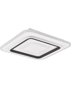 LED Plafondlamp - Trion Hakura - 46W - Natuurlijk Wit 4000K -  Dimbaar - Sterlicht - Rond - Mat Wit - Kunststof