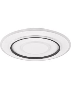 LED Plafondlamp - Trion Hakura - 46W - Natuurlijk Wit 4000K -  Dimbaar - Sterlicht - Rond - Mat Wit - Kunststof