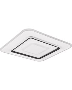 LED Plafondlamp - Trion Hakura - 46W - Natuurlijk Wit 4000K -  Dimbaar - Sterlicht - Rond - Mat Wit - Kunststof