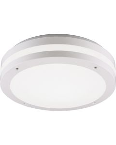 LED Plafondlamp - Trion Keraly - Opbouw Rond - Bewegingssensor - Waterdicht - 12W - Mat Wit - Kunststof