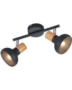 LED Plafondspot - Trion Rollo - E14 Fitting - 2-lichts - Rond - Mat Wit - Aluminium