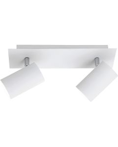 LED Plafondspot - Trion Mary - GU10 Fitting - 2-lichts - Rechthoek - Mat Wit - Aluminium