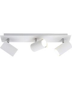 LED Plafondspot - Trion Mary - GU10 Fitting - 3-lichts - Rechthoek - Mat Wit - Aluminium