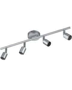 LED Plafondspot - Trion Pamo - GU10 Fitting - 4-lichts - Rechthoek - Mat Titaan - Aluminium