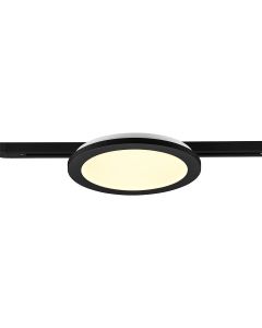 LED Railverlichting - Plafondlamp - Plafondverlichting - Trion Dual Camy - 2 Fase - 13W - Warm Wit 3000K - Dimbaar - Rond - Mat Zwart - Kunststof