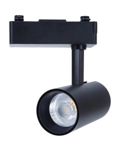 LED Railverlichting - Track Spot - Aigi - 1 Fase - 10W - Helder/Koud Wit 6500K - Rond - Zwart