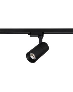 LED Railverlichting - Track Spot - Prixa Pina - 1 Fase - 20W - Natuurlijk Wit 4000K - Mat Zwart - Rond - Aluminium