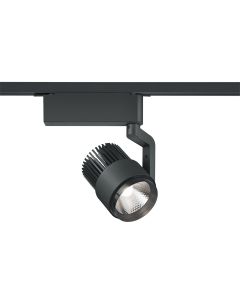 LED Railverlichting - Track Spot - Trion Dual Radina - 2 Fase - 15W - Aanpasbare Kleur - Dimbaar - Rond - Mat Zwart - Aluminium