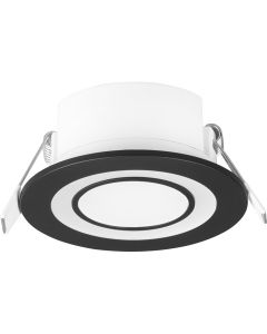 LED Spot - Inbouwspot - Trion Cynomi - 5W - Warm Wit 3000K - Rond - Mat Zwart - Kunststof - Ø80mm