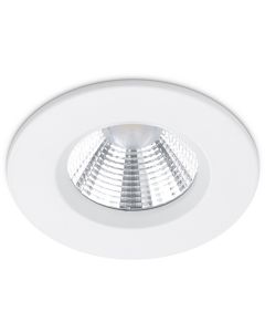 LED Spot - Inbouwspot - Trion Zagrona - 5W - Waterdicht IP65 - Dimbaar - Warm Wit 3000K - Mat Wit - Aluminium - Rond