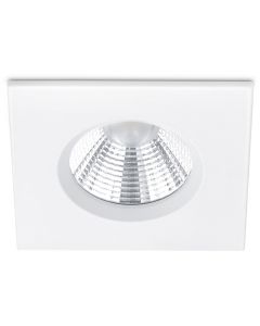 LED Spot - Inbouwspot - Trion Zagrona - 5W - Waterdicht IP65 - Dimbaar - Warm Wit 3000K - Mat Wit - Aluminium - Vierkant