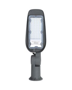 LED Straatlamp - Aigi Animo - 30W - Helder/Koud Wit 6500K - Waterdicht IP65 - Mat Grijs - Aluminium