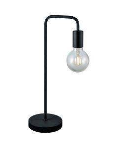 Lampe de bureau LED - Trion Dolla - Douille E27 - Rond - Mat Noir - Aluminium