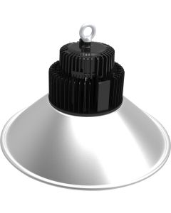 LED UFO High Bay 150W - Aigi Mania - Magazijnverlichting - Waterdicht IP65 - Natuurlijk Wit 4000K - Mat Zwart - Aluminium